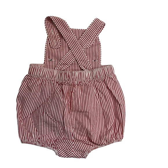 Polo Ralph Lauren Nautical Anchor Seersucker Overalls & Hat Set Size 3M - Picture 5 of 6